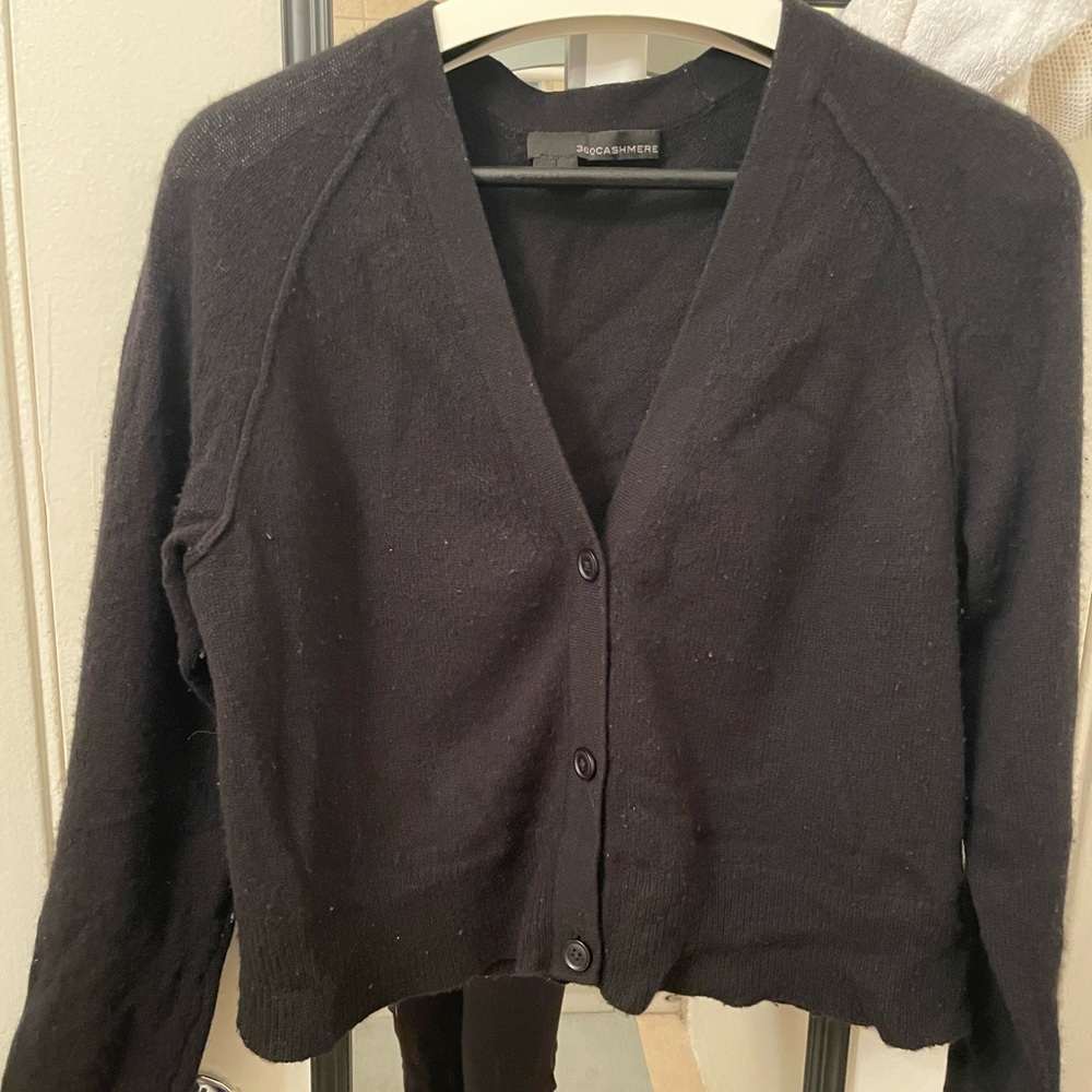 Black cashmere cardigan